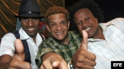  Los actores Fausto Mata "Boca de Piano", Tony Pascual "Pachuli" y Aquiles Correa durante la presentación de la película "Sanky Panky". 