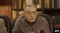 El ex ministro argelino de Exteriores, Ladjar Brahimi, quien fue nombrado, el viernes, 17 de agosto de 2012, nuevo enviado especial de la ONU y la Liga Árabe para Siria en sustitución de Kofi Annan. 