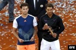 (i-e) Thiem y Nadal en el Madrid Open 2017.
