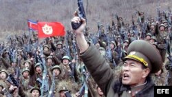 Ejército norcoreano dice estar "completamente preparado para luchar en el frente contra Corea del Sur y Estados Unidos". 