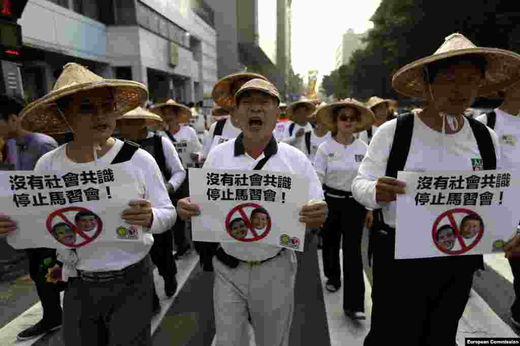 Señalan en Taiwán la censura de la prensa china al discurso del presidente taiwanés Ma Ying-jeou.