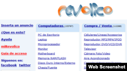 Imagen de pantalla de web revolico.com.