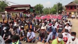 Protesta antigolpista en Myanmar