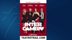Yusnel Suárez y el elenco del "El Intercambio" presentan esta obra en el teatro Trail de Miami
