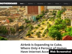 Motherboard cuestiona la expansión del servicio online Airbnb a una Cuba sin internet