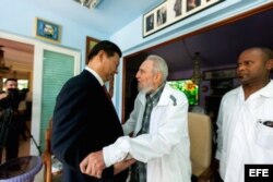 Castro recibió a Xi Jinping, con quien habló, entre otros temas, de sus investigaciones y estudios sobre las posibilidades para multiplicar la producción de alimentos