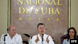 Juan Manuel Santos inauguró un foro de negocios entre empresas colombianas y cubanas.