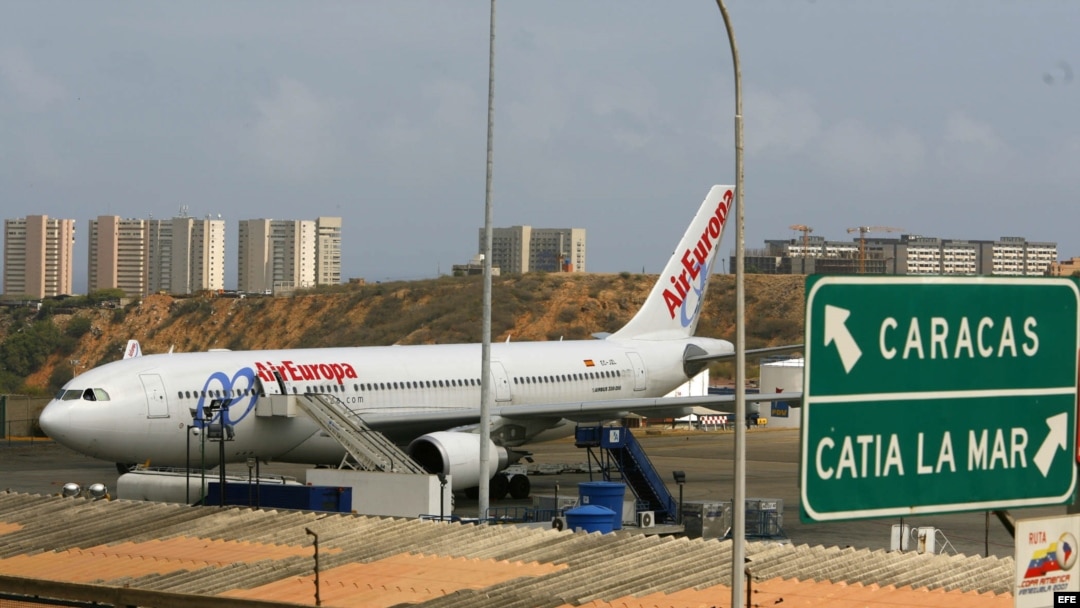 Aeropuerto internacional de Maiquetia, en Caracas, Venezuela. 