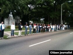 Reporta Cuba Foto de Angel Moya antes de su arresto hoy 24 de enero en La Habana