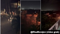 Protestas en Lawton, La Habana, en medio del apagón.
