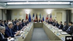 Vista general al comienzo de la cumbre nuclear con Irán en Lausana, Suiza (31 de marzo, 2015).