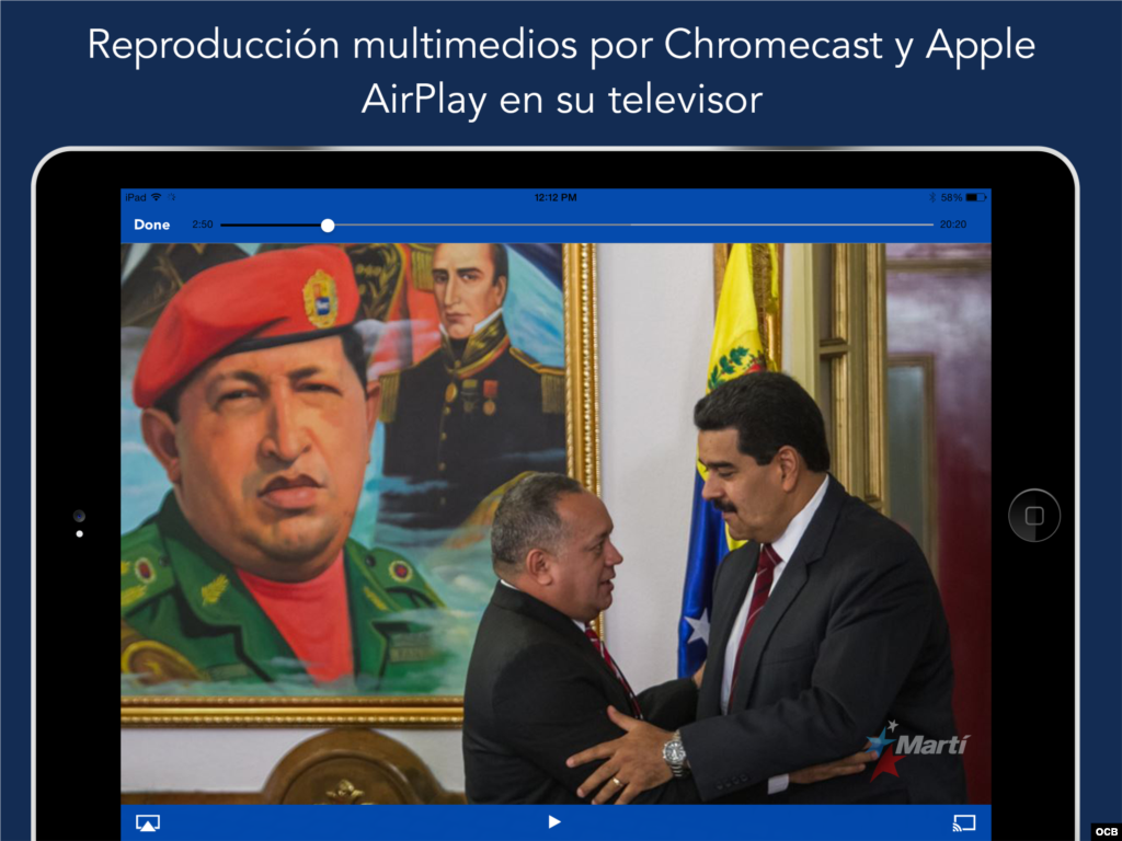 Reproducción multimedios para iPad 