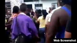 Captura de video de un acto de repudio en Matanzas.