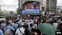 Los filipinos siguieron el combate de Pacman con devoción