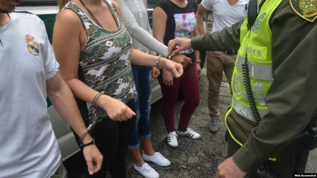Foto tomada por la Policía Metropolitana del Valle de Aburrá de los inmigrantes cubanos.