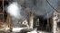 Mercado de Maarat Al-Numan, Siria, tras el bombardeo del ejército de Assad.