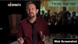Pablo Iglesias, líder de Podemos en su programa Fort Apache dedicado a Cuba. 