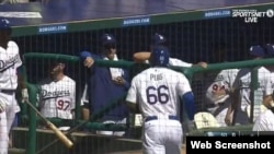 Cuarto jonrón del cubano Yasiel Puig en la pretemporada.