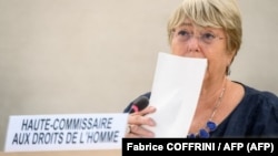 La Alta Comisionada de las Naciones Unidas para los Derechos Humanos, Michelle Bachelet. Fabrice COFFRINI / AFP