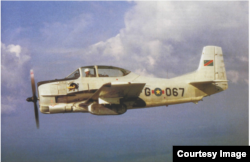 Avión T28 sobre el Congo.