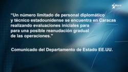 EEUU confirma personal diplomático y técnico en su embajada en Caracas