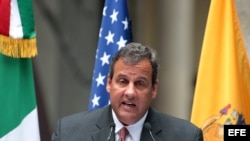 Chris Christie, gobernador de Nueva Jersey, Estados Unidos.