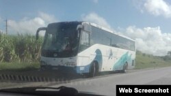 Omnibus del Ministerio de Turismo de Cuba que atropelló a cochero en Jatibonico