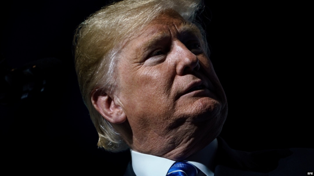 El presidente Donald Trump durante un discurso ante los Veteranos de Guerras en el Extranjero.