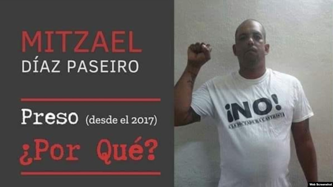 Mizael Díaz Paseiro /Póster de la Campaña #PresosPorque del Departamento de Estado de EEUU en 2018.