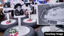 Homenaje a las víctimas del remolcador 13 de marzo. En el hundimiento murieron 10 niños. (Archivo)