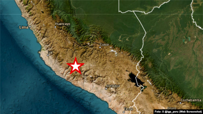 Sismo de magnitud de 6,7 sacude el sur de Perú