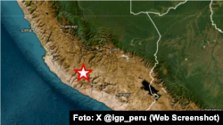 Reportan sismo en Perú