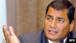 Fotografía de archivo del presidente de Ecuador, Rafael Correa. 