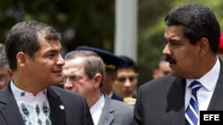 Nicolas Maduro y Rafael Correa.