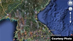 Mapas de Corea del Norte y Sur en Google