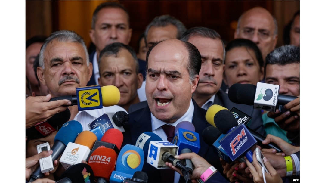 El presidente de la Asamblea Nacional, el diputado Julio Borges.