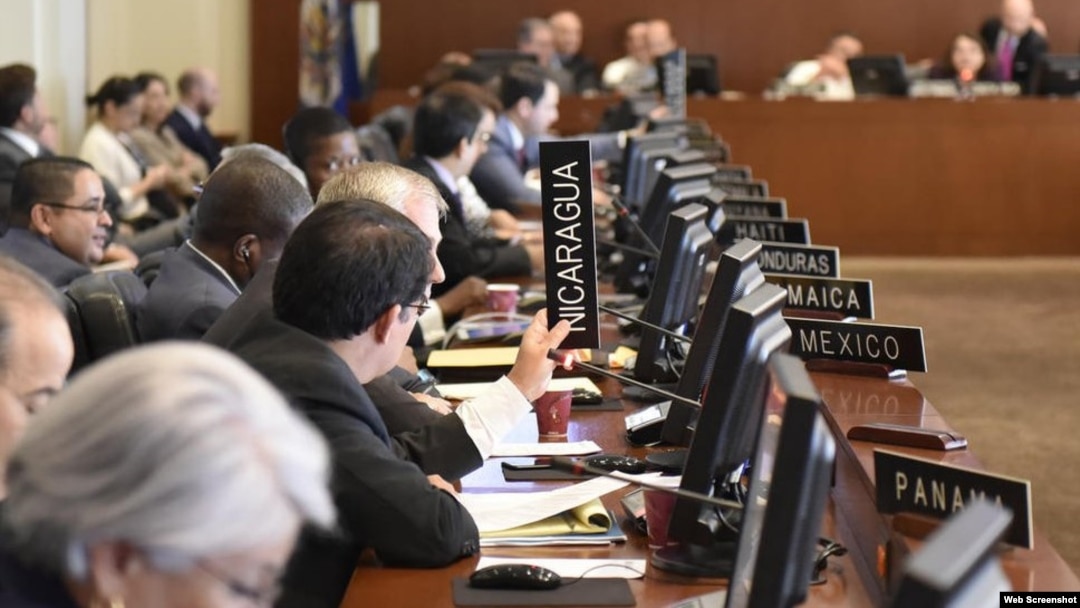 Consejo Permanente de la OEA en reunión sobre Nicaragua. 