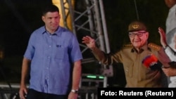 Raúl Castro y su nieto Raúl Guillermo Rodríguez Castro