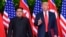 Donald Trump y Kim Jong Un durante su encuentro en Isla Sentosa, en Singapur, el 12 de junio de 2018.