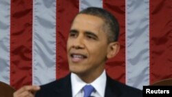 El presidente Barack Obama en su discurso del estado de la Unión