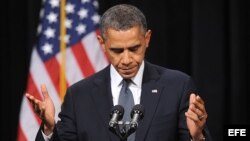 Barack Obama habló a los familiares de las víctimas de la escuela primaria Sandy Hook Elementary en Newtown, Connecticut. 