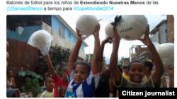 Reporta Cuba Extendiendo nuestras manos a niños cubanos Junio 2014 Foto @FHRCuba