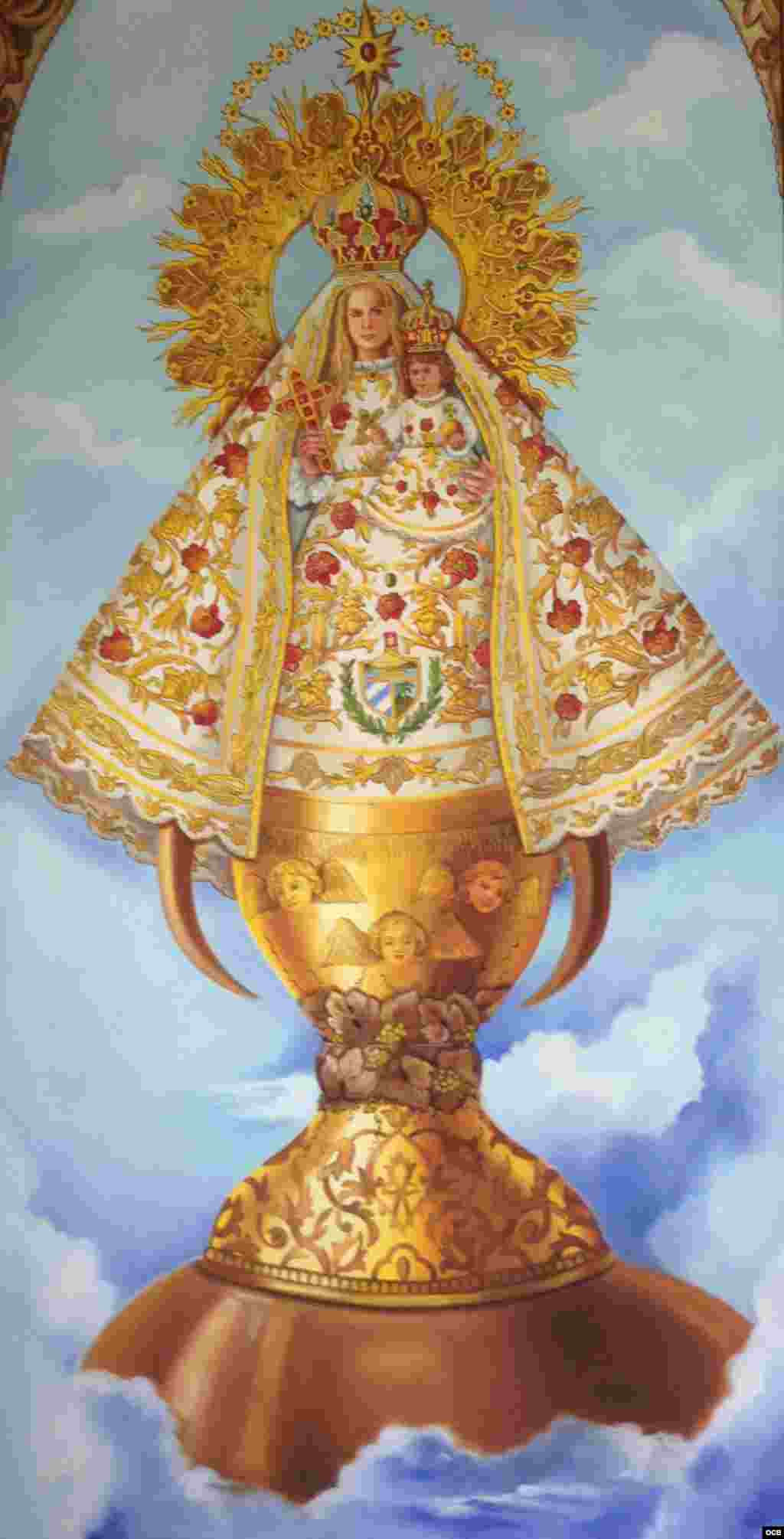 5- Virgen de la Caridad. Colección privada (óleo sobre lienzo 3x1.5 m).