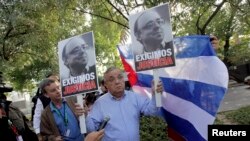 Protestas en Chile previa visita de Raúl Castro 