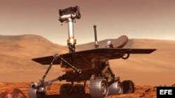 MIA69- 11/2/03- EXPLORACION DE MARTE- NASA (USA).- El robot explorador de Marte, Rover, saldrá en su misión hacia este planeta entre mayo y junio de 2003, en busca de rastros de agua en el suelo marciano. La imagen es una concepción artística del artefact