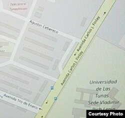En este mapa el edificio 25 donde residiría el terrorista fugitivo Ishmael Labeet es el tercero desde la calle Agustín Cebereco hacia abajo, de los primeros cuatro perpendiculares a la Avenida Carlos J.Finlay (Cuba al Descubierto)