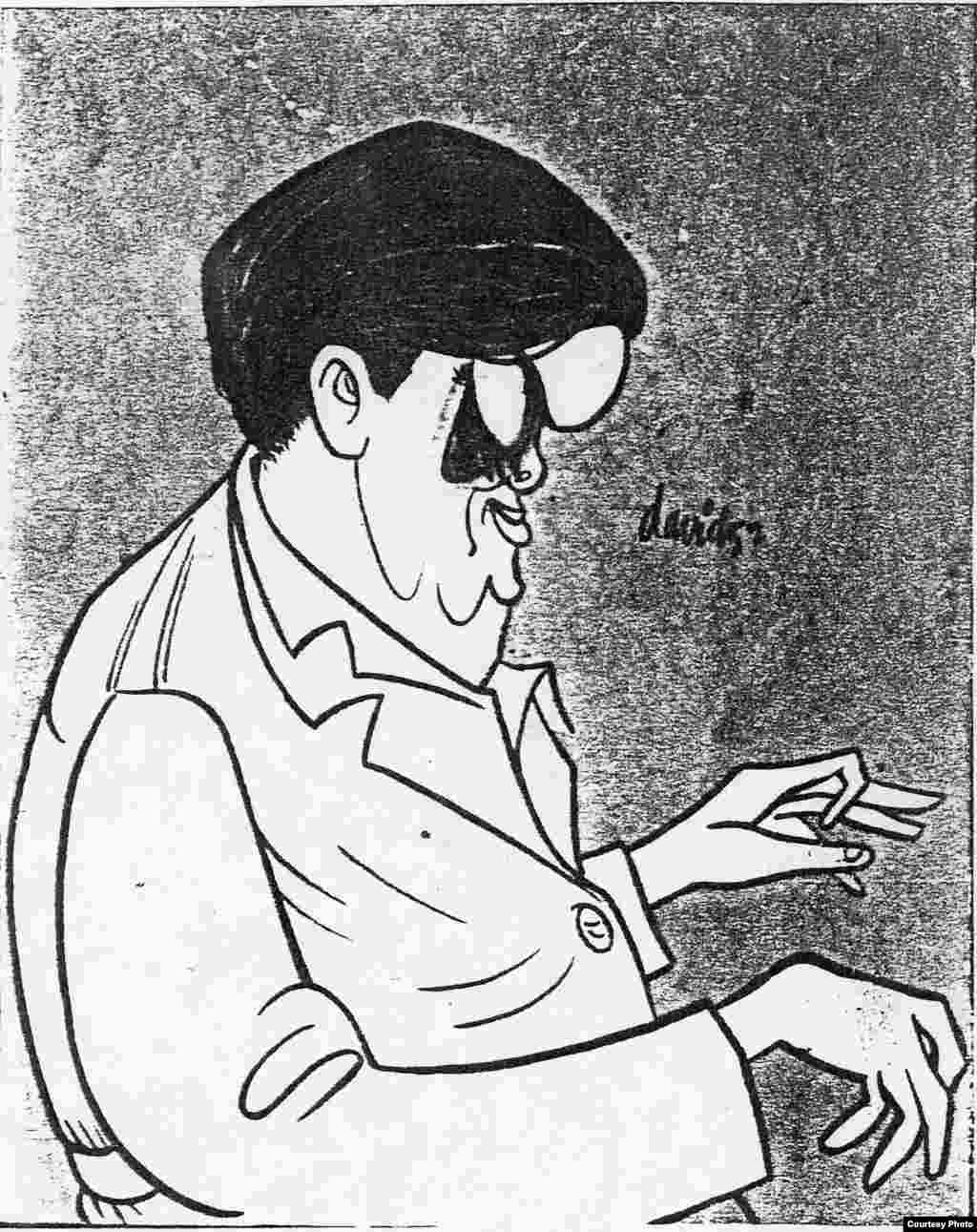 Caricatura de Ernesto Lecuona por David.