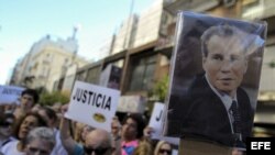 Manifestación del 21 de enero exigiendo justicia tras la muerte del fiscal argentino Alberto Nisman, en Buenos Aires.