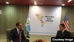 Rubio con el embajador de Estados Unidos en la OEA, Carlos Trujillo.