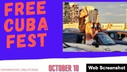 Cartel de Free Cuba Festival en Miami